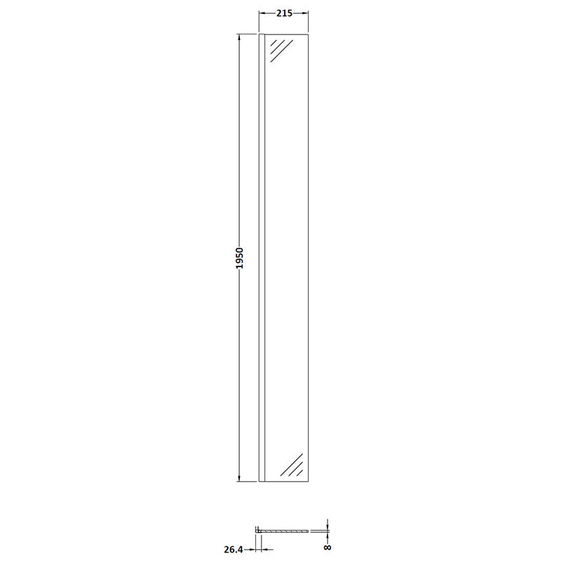 Nuie Wetroom Return Screen (3 colours) - Brandnew Bathroom