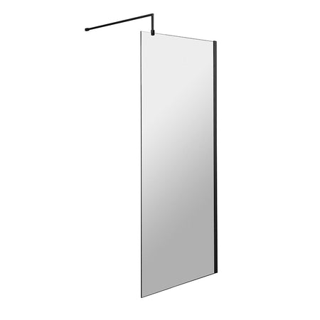 Nuie Wetroom Screen With Brass Support Bar (7 sizes, 2 colours) - Brandnew Bathroom