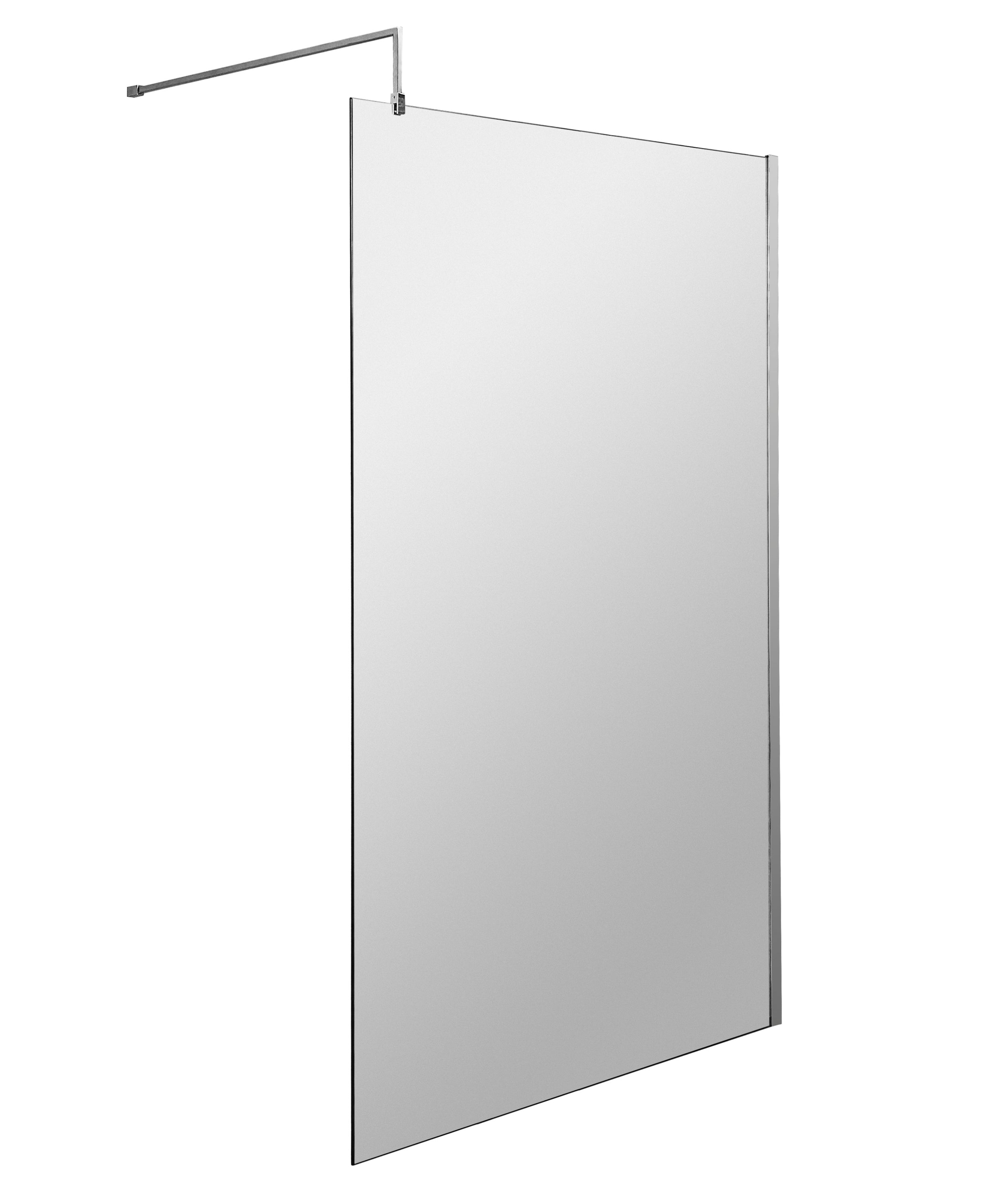 Nuie Wetroom Screen & Support Bar (8 sizes, Chrome) - Brand New Bathrooms