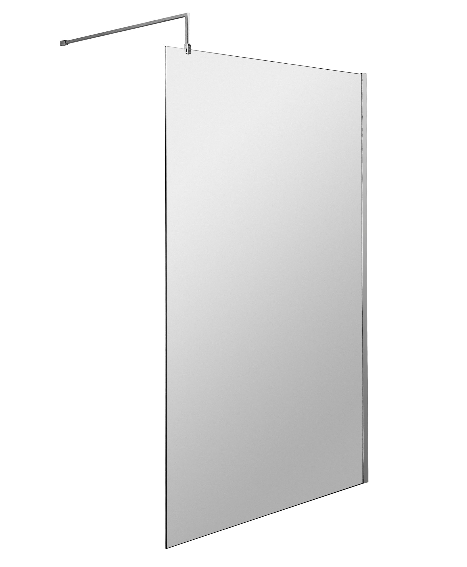 Nuie Wetroom Screen & Support Bar (8 sizes, Chrome) - Brand New Bathrooms