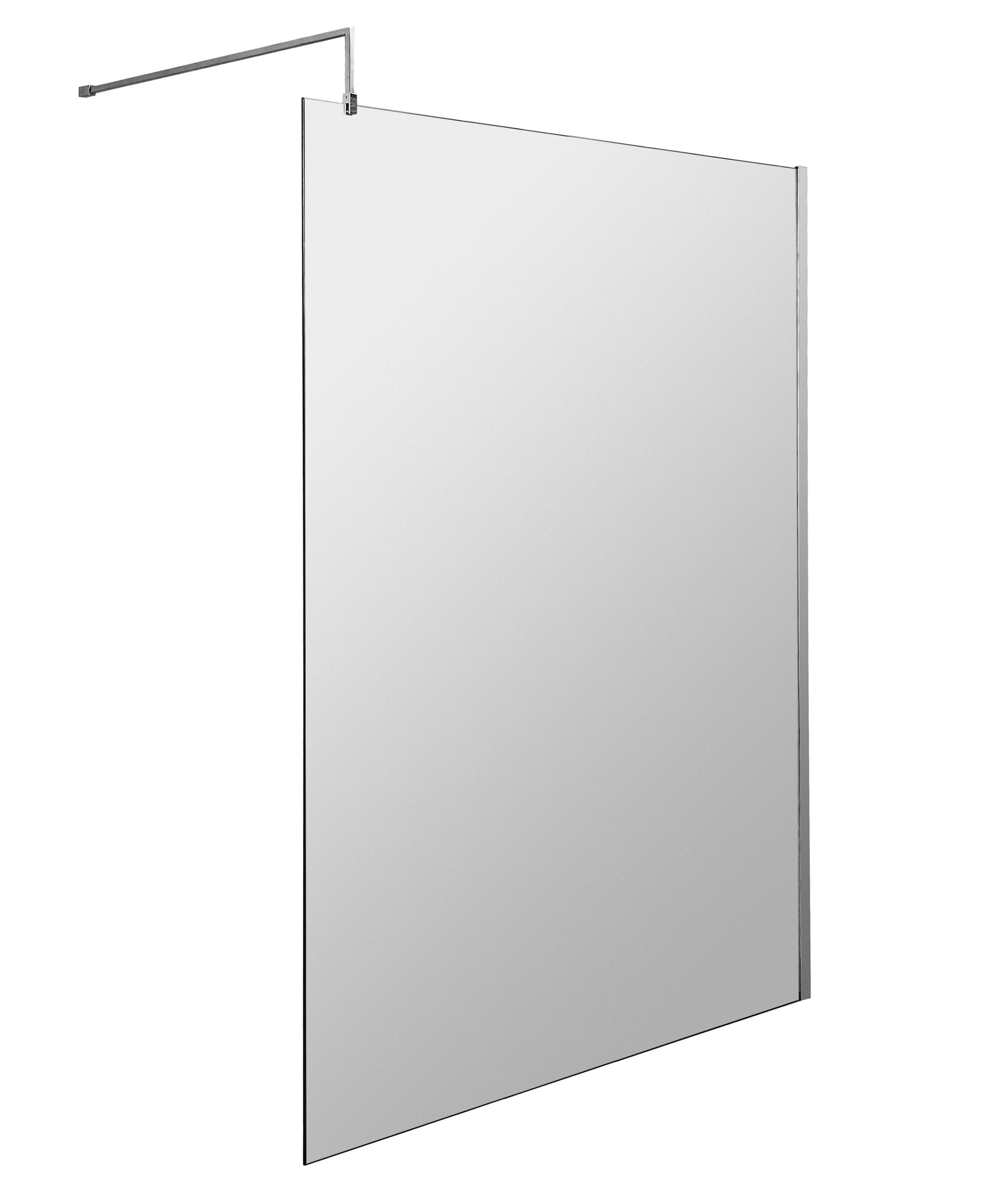 Nuie Wetroom Screen & Support Bar (8 sizes, Chrome) - Brand New Bathrooms