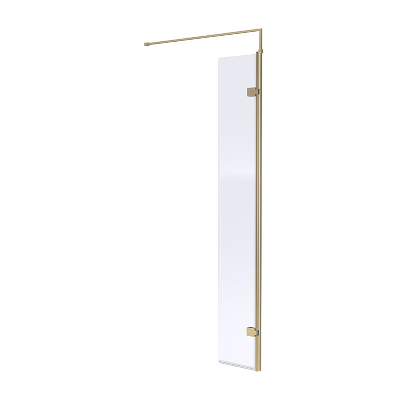 Nuie Wetroom Swing Screen (2 sizes, Brushed Brass) - Brandnew Bathroom