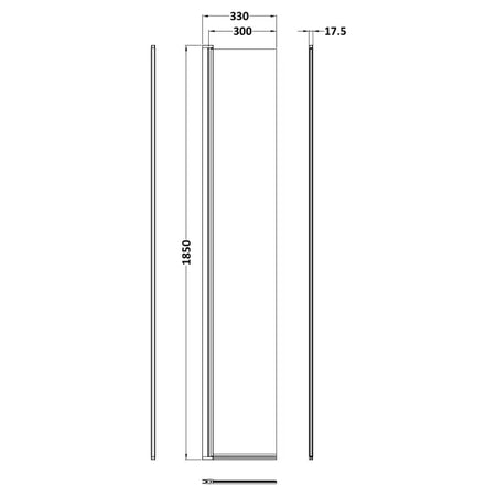 Nuie Wetroom Swing Screen (2 sizes, Brushed Brass) - Brandnew Bathroom