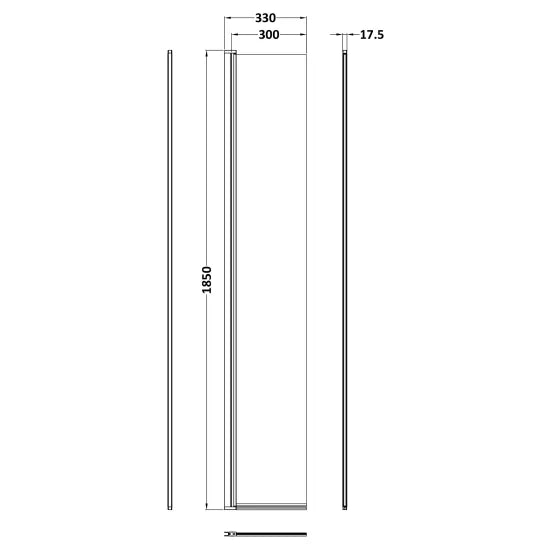 Nuie Wetroom Swing Screen (2 sizes, Brushed Brass) - Brandnew Bathroom