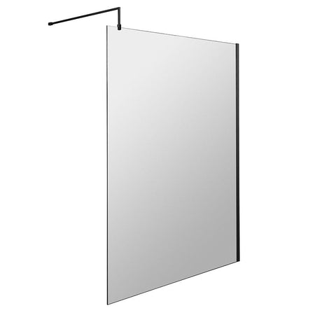 Nuie Wetroom Screen & Support Bar (8 sizes, Matt Black) - Brand New Bathrooms