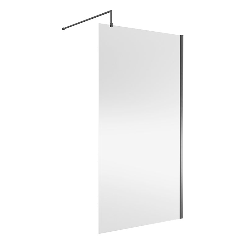 Nuie Wetroom Screen (8 sizes, Brushed Pewter) - Brandnew Bathroom