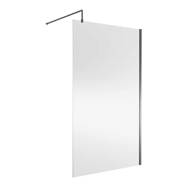 Nuie Wetroom Screen (8 sizes, Brushed Pewter) - Brandnew Bathroom
