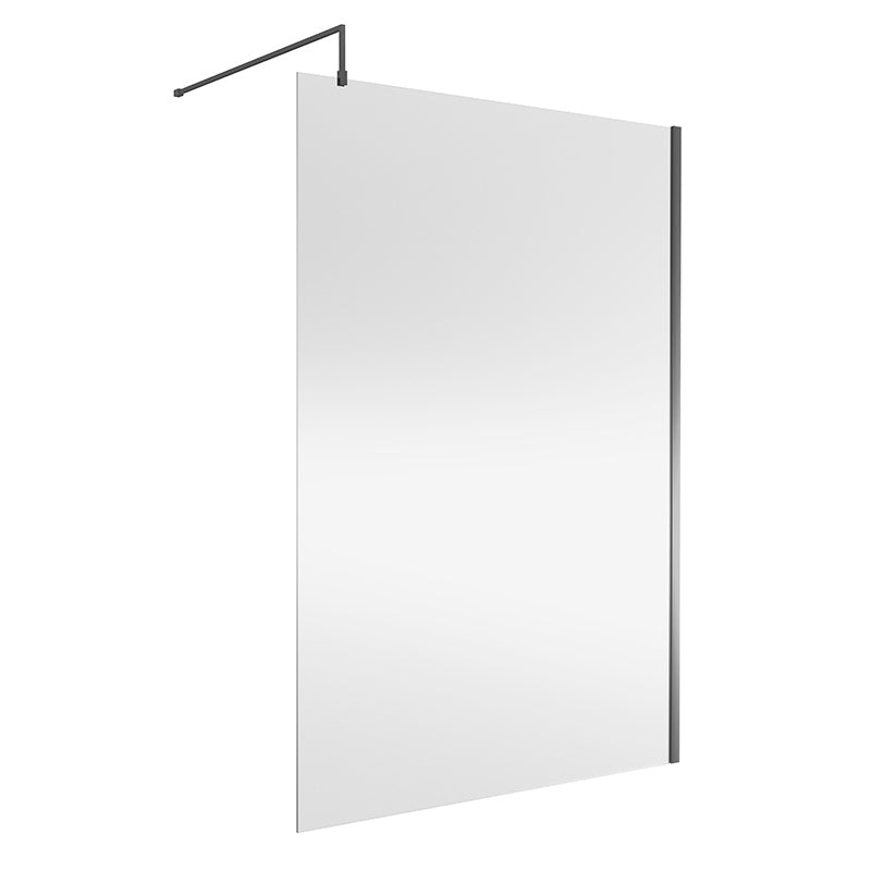 Nuie Wetroom Screen (8 sizes, Brushed Pewter) - Brandnew Bathroom