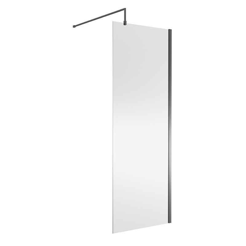 Nuie Wetroom Screen (8 sizes, Brushed Pewter) - Brandnew Bathroom