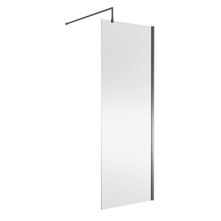 Nuie Wetroom Screen (8 sizes, Brushed Pewter) - Brandnew Bathroom