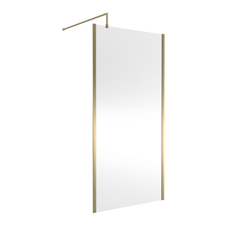 Nuie Outer Framed Wetroom Screen with Support Bar (8 sizes, 2 colours) - Brandnew Bathroom