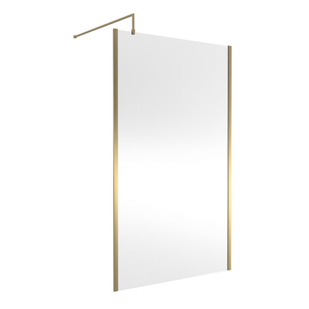 Nuie Outer Framed Wetroom Screen with Support Bar (8 sizes, 2 colours) - Brandnew Bathroom