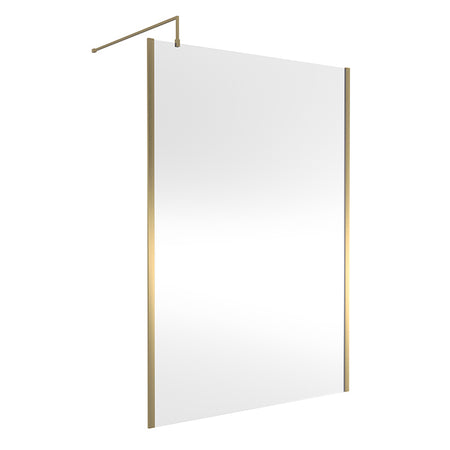 Nuie Outer Framed Wetroom Screen with Support Bar (8 sizes, 2 colours) - Brandnew Bathroom