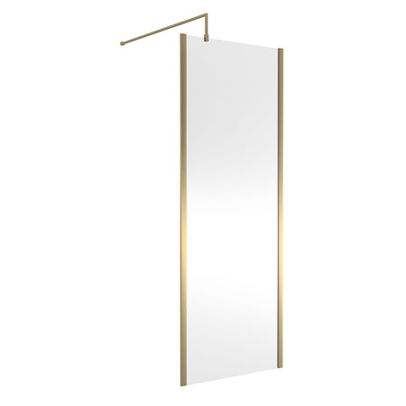 Nuie Outer Framed Wetroom Screen with Support Bar (8 sizes, 2 colours) - Brandnew Bathroom