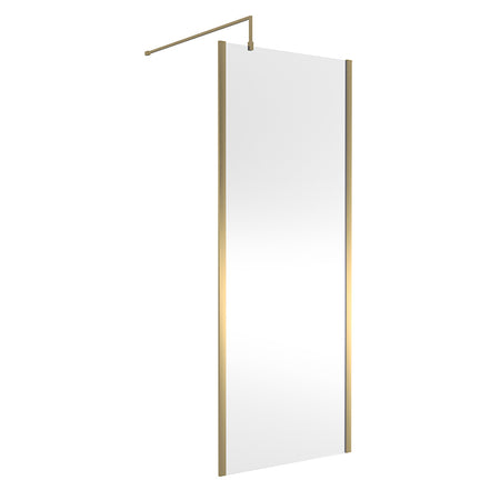 Nuie Outer Framed Wetroom Screen with Support Bar (8 sizes, 2 colours) - Brandnew Bathroom