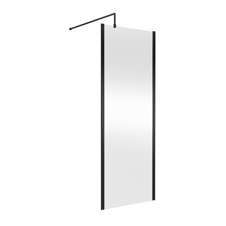 Nuie Outer Framed Wetroom Screen with Support Bar (8 sizes, 2 colours) - Brandnew Bathroom