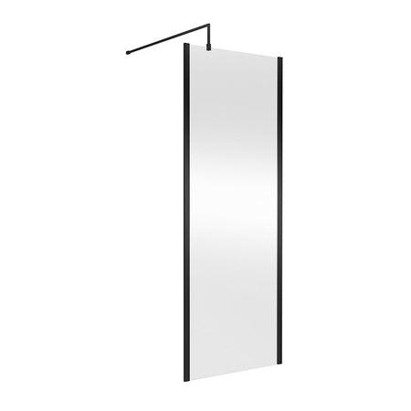 Nuie Outer Framed Wetroom Screen with Support Bar (8 sizes, 2 colours) - Brandnew Bathroom