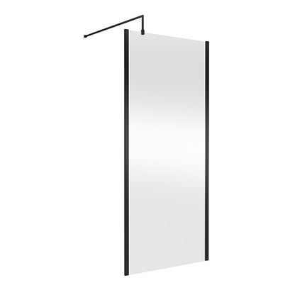 Nuie Outer Framed Wetroom Screen with Support Bar (8 sizes, 2 colours) - Brandnew Bathroom