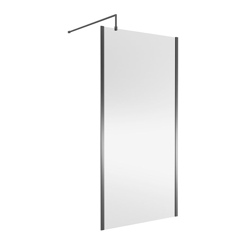 Nuie Wetroom Screen Outer Frame (8 sizes, Brushed Pewter) - Brand New Bathrooms