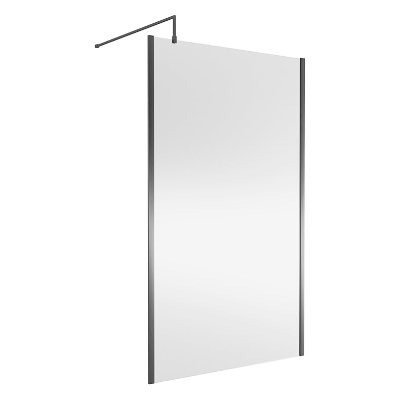 Nuie Wetroom Screen Outer Frame (8 sizes, Brushed Pewter) - Brand New Bathrooms