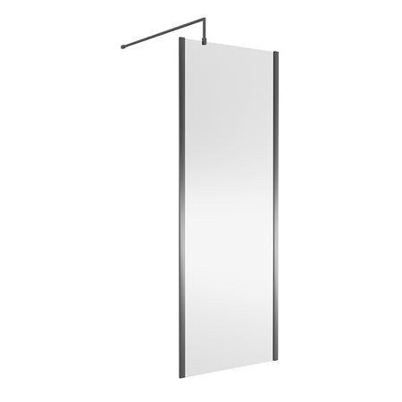 Nuie Wetroom Screen Outer Frame (8 sizes, Brushed Pewter) - Brand New Bathrooms