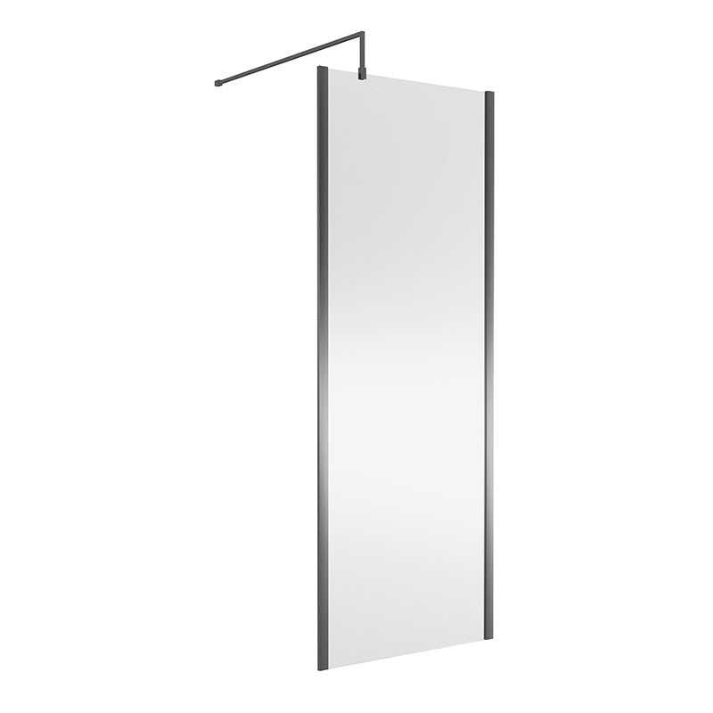 Nuie Wetroom Screen Outer Frame (8 sizes, Brushed Pewter) - Brand New Bathrooms