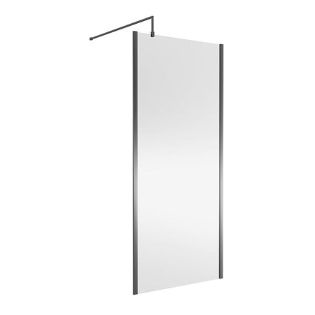 Nuie Wetroom Screen Outer Frame (8 sizes, Brushed Pewter) - Brand New Bathrooms