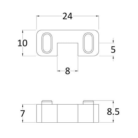 Nuie Wetroom Screen Support Foot (3 sizes, 3 colours ) - Brand New Bathrooms