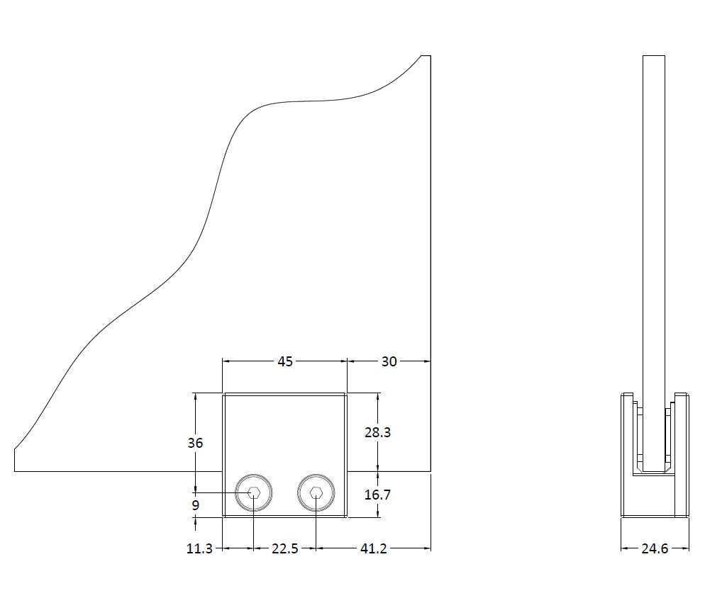 Nuie Wetroom Screen Support Foot (1 size, 2 colours ) - Brand New Bathrooms