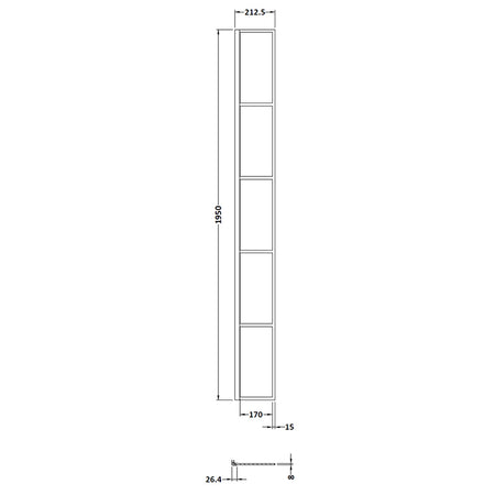 Nuie Wetroom Return Screen (Matt Black) - Brandnew Bathroom