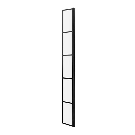 Nuie Wetroom Return Screen (Matt Black) - Brandnew Bathroom