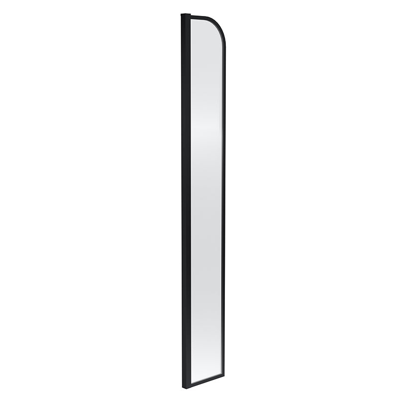 Nuie Arched Wetroom Return Screen (Matt Black) - Brandnew Bathroom