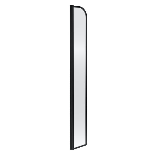 Nuie Arched Wetroom Return Screen (Matt Black) - Brandnew Bathroom