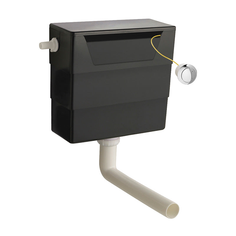 Nuie Dual Flush Concealed Toilet Cistern (1 size, Black) - Brand New Bathrooms