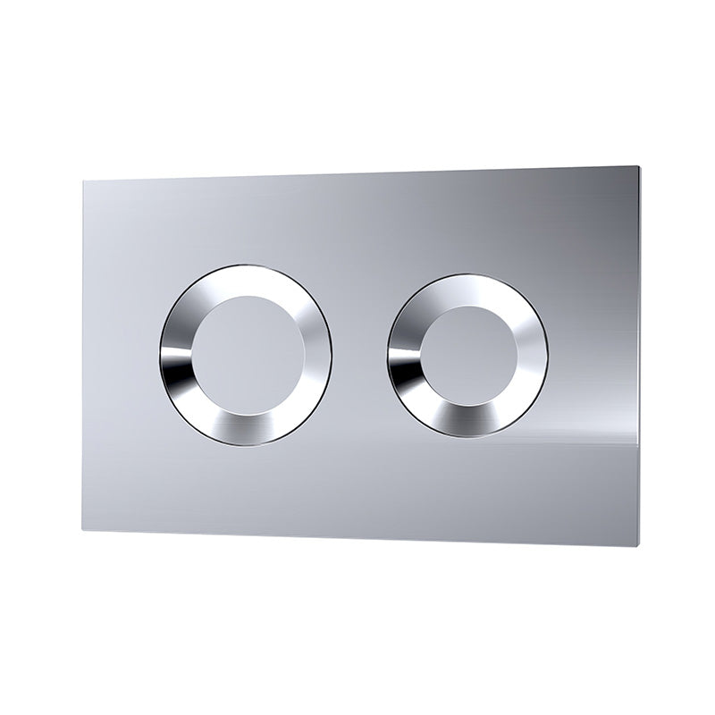 Nuie Concealed Toilet Cistern, Wall Hung Frame and Dual Flush Push Button (1 size, 2 styles, Chrome) - Brand New Bathrooms