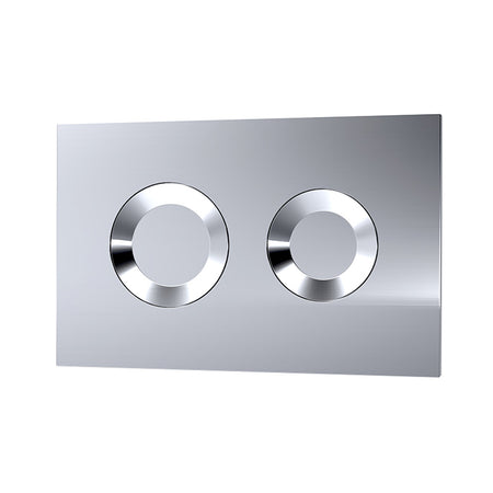 Nuie Concealed Toilet Cistern, Wall Hung Frame and Dual Flush Push Button (1 size, 2 styles, Chrome) - Brand New Bathrooms