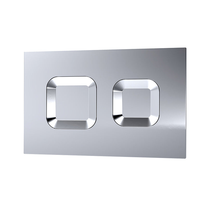 Nuie Concealed Toilet Cistern, Wall Hung Frame and Dual Flush Push Button (1 size, 2 styles, Chrome) - Brand New Bathrooms