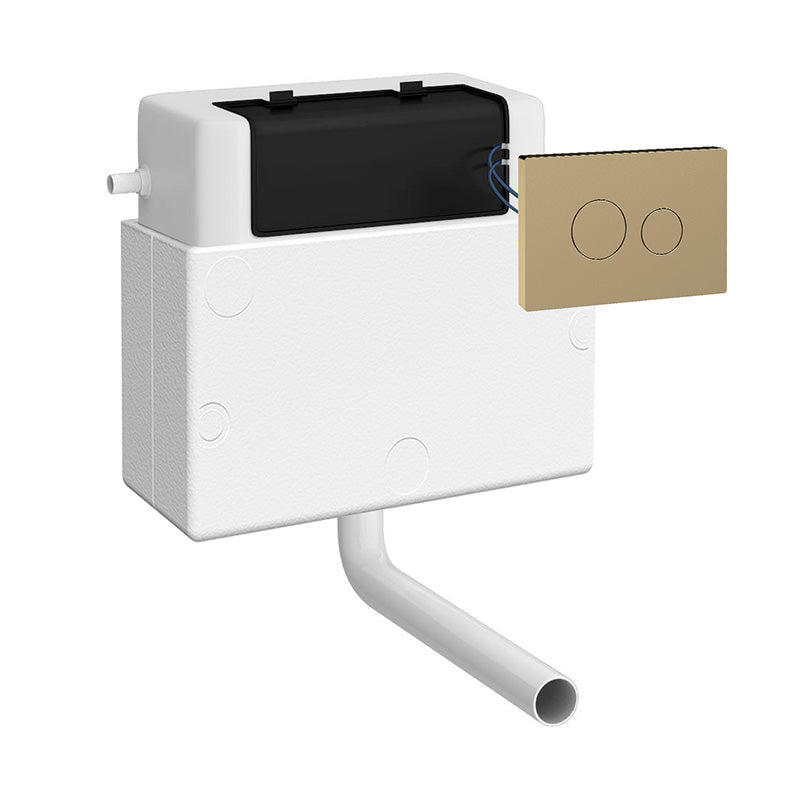 Nuie Ceramics Pneumatic Dual Flush Universal Access Concealed Toilet Cistern (1 size, 4 colours) - Brand New Bathrooms