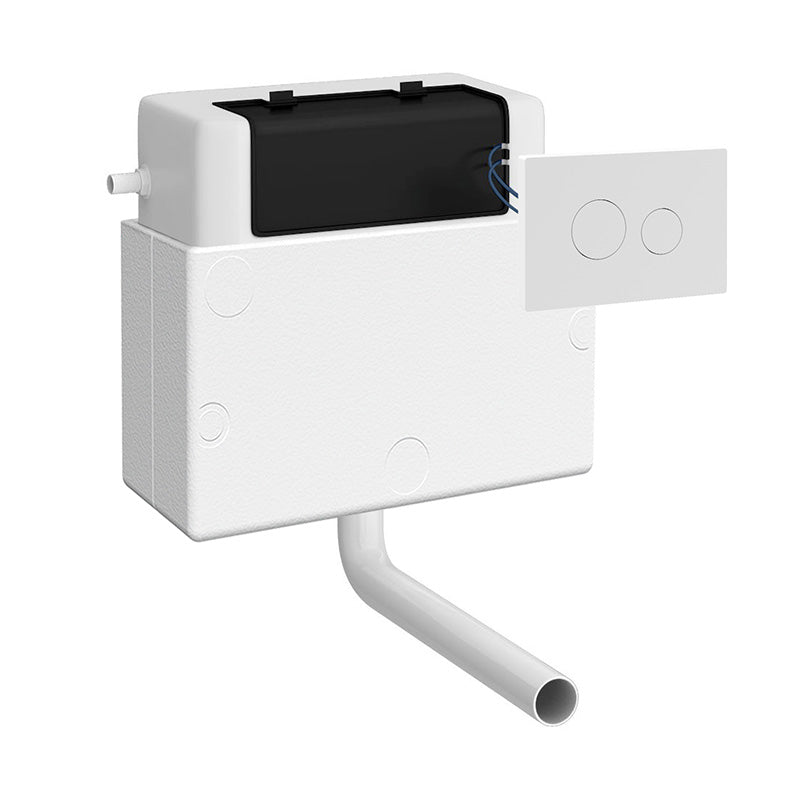 Nuie Ceramics Pneumatic Dual Flush Universal Access Concealed Toilet Cistern (1 size, 4 colours) - Brand New Bathrooms