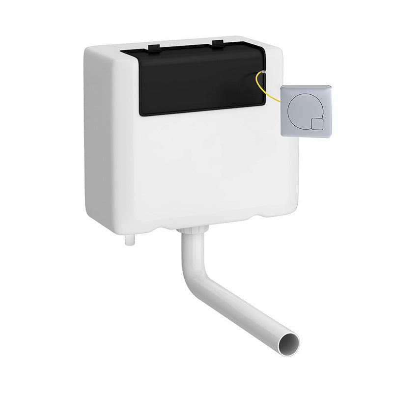 Nuie Universal Access Toilet Cistern & Chrome Square Flush Plate (1 size, 2 styles, Chrome) - Brand New Bathrooms