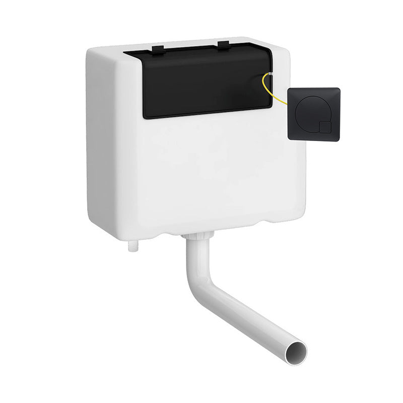 Nuie Universal Access Toilet Cistern & Square Flush Plate (1 size, 2 styles, Black) - Brand New Bathrooms