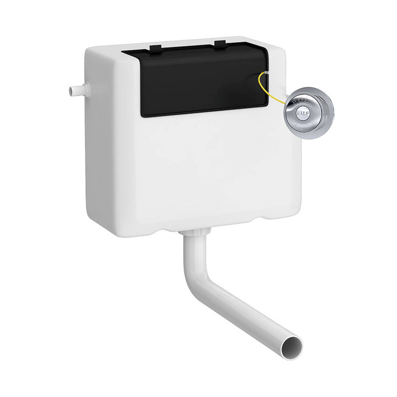 Nuie Universal Access Toilet Cistern & Traditional Flush Plate (1 size, 2 styles, Chrome) - Brand New Bathrooms