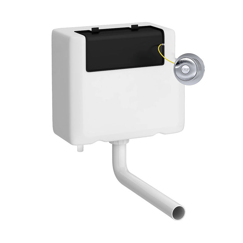 Nuie Universal Access Toilet Cistern & Traditional Flush Plate (1 size, 2 styles, Chrome) - Brand New Bathrooms